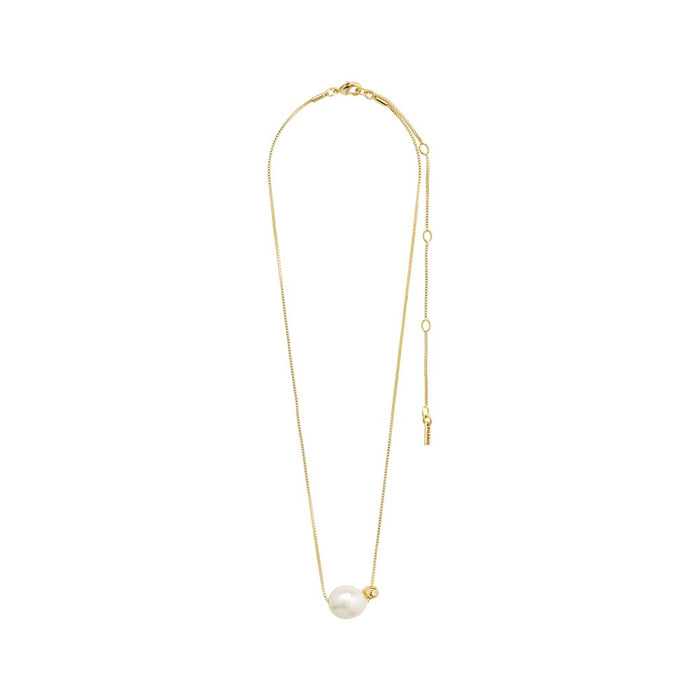 Trust Necklace - Gold Plated - White