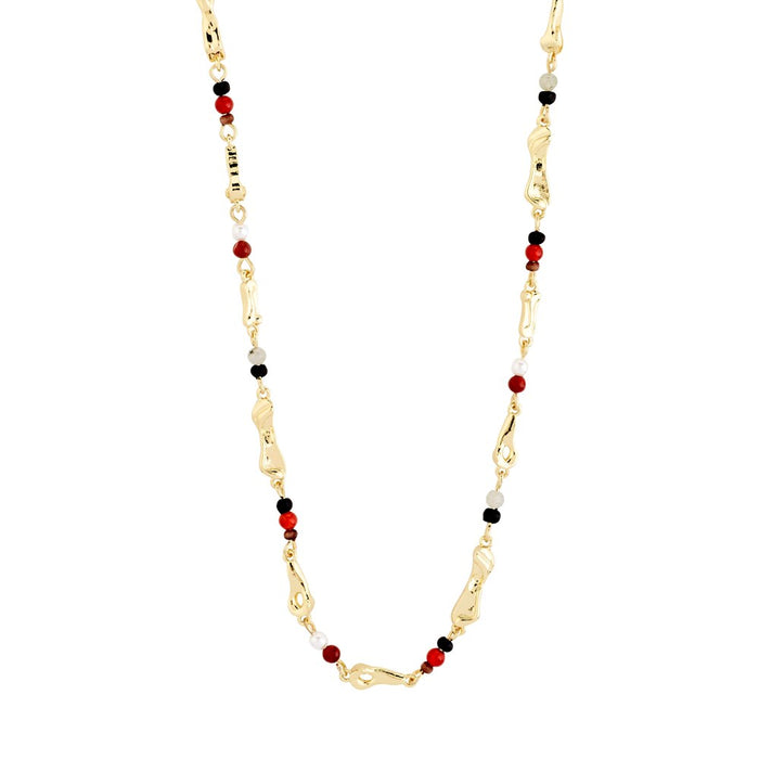 Dawn Necklace - Gold Plated - Brown