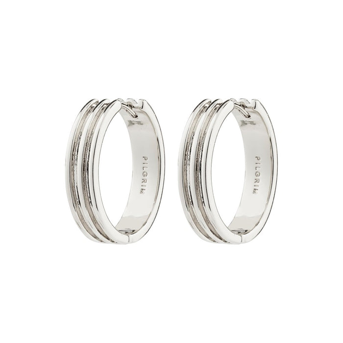 Bennett Recycled Hoop Earrings - Silver Plated