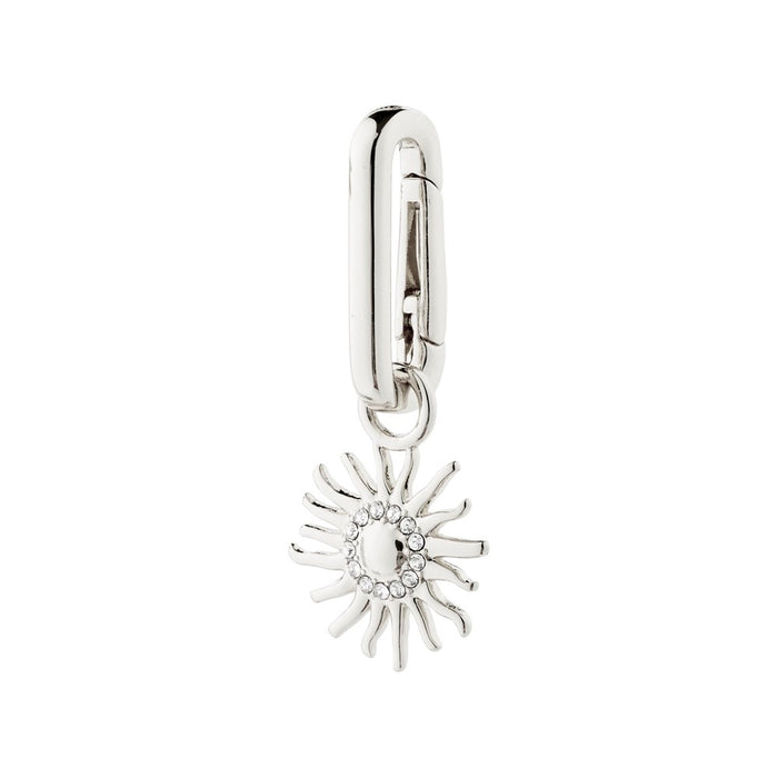 Charm Sun Charm - Silver Plated - Crystal