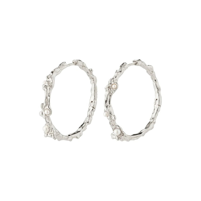 Raelynn Recycled Hoops - Silver Plated