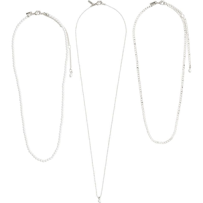 Baker Necklace 3-In-1 Set - Silver Plated