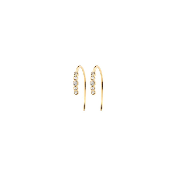 Jenni Recycled Crystal Earrings - Gold Plated - Crystal