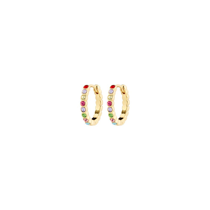 Kleopratra Recycled Hoop Earrings - Gold Plated - Multi