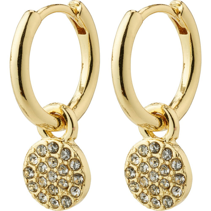 Chayenne Recycled Crystal Hoop Earrings - Gold Plated