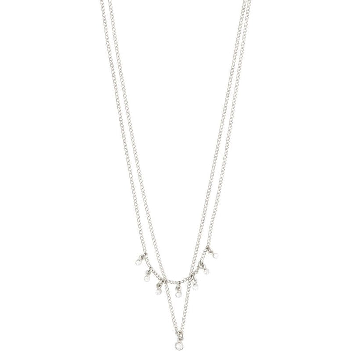 Sia Recycled Crystal Chain 2-In-1 - Silver Plated