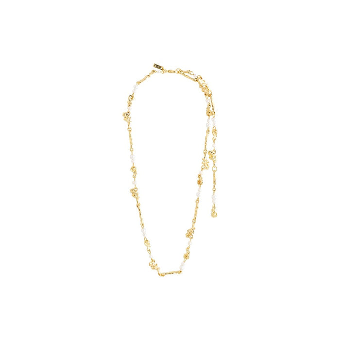 Sloan Pearl Necklace - Gold Plated - White