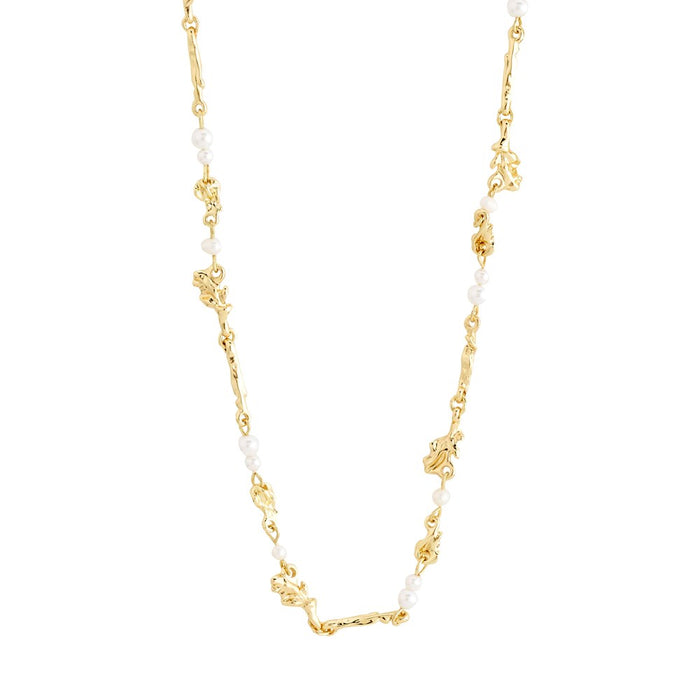 Sloan Pearl Necklace - Gold Plated - White