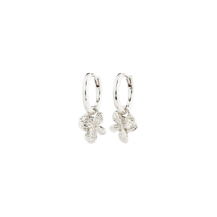 Charmaine Recycled Hoop Earrings - Silver Plated