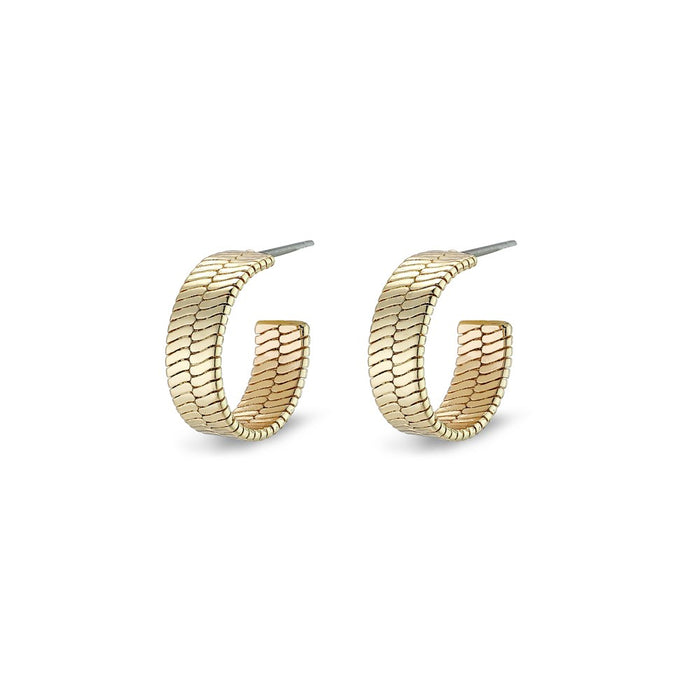 Yggdrasil Pi Hoops - Wide - Gold Plated