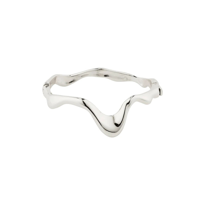 Moon Recycled Bangle - Silver Plated