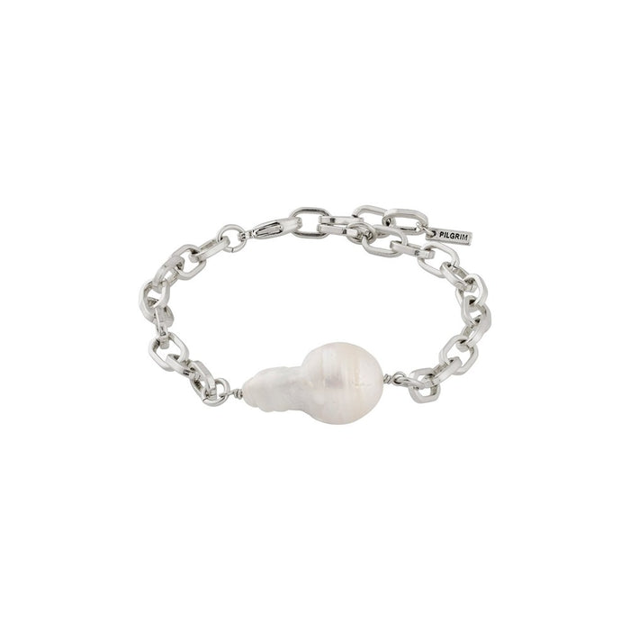 Gracefulness Bracelet - White - Silver Plated