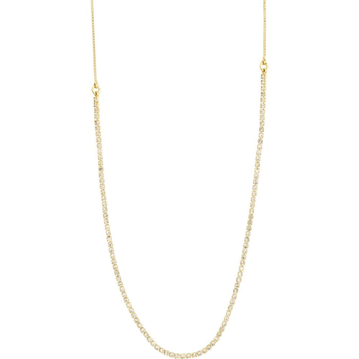 Friends Crystal Chain Necklace - Gold Plated