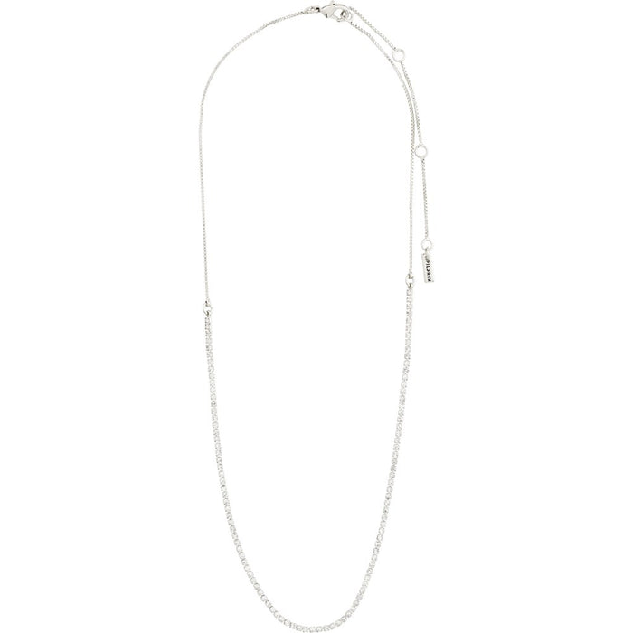 Friends Crystal Chain Necklace - Silver Plated