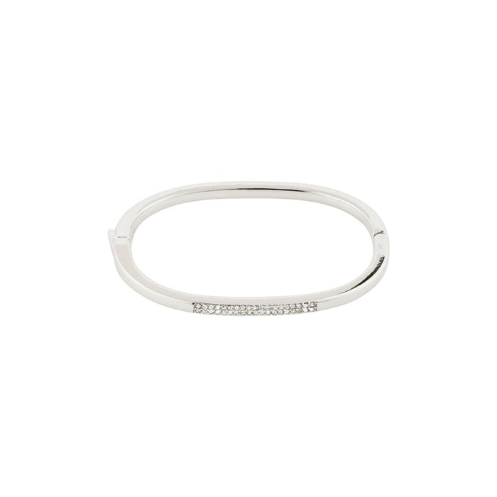 Star Recycled Crystal Bangle - Silver Plated