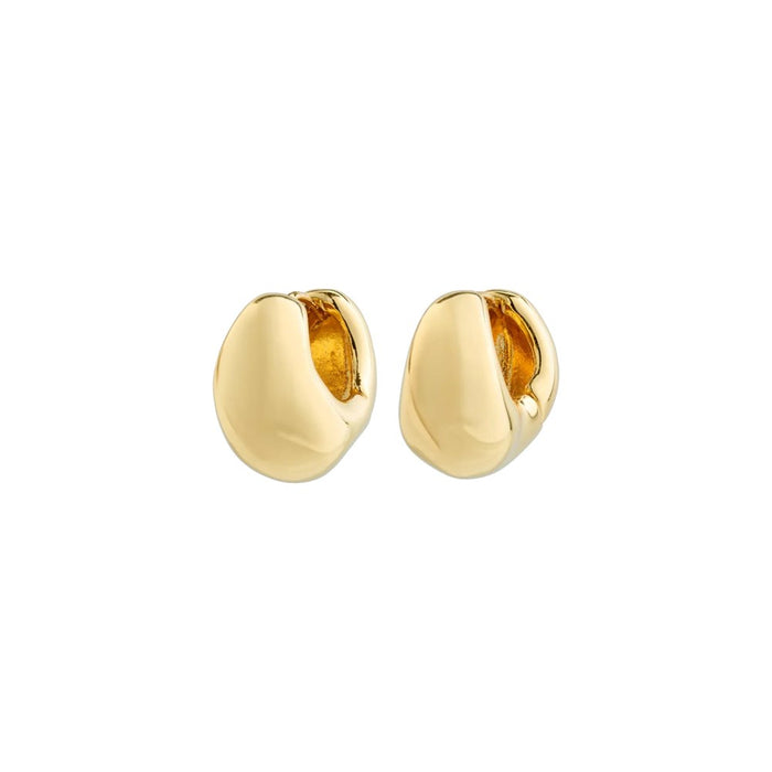 Light Recycled Chunky Earrings - Gold Plated