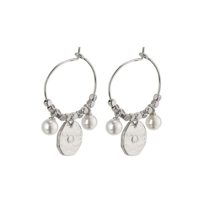 Affection Earrings - Silver Plated - White