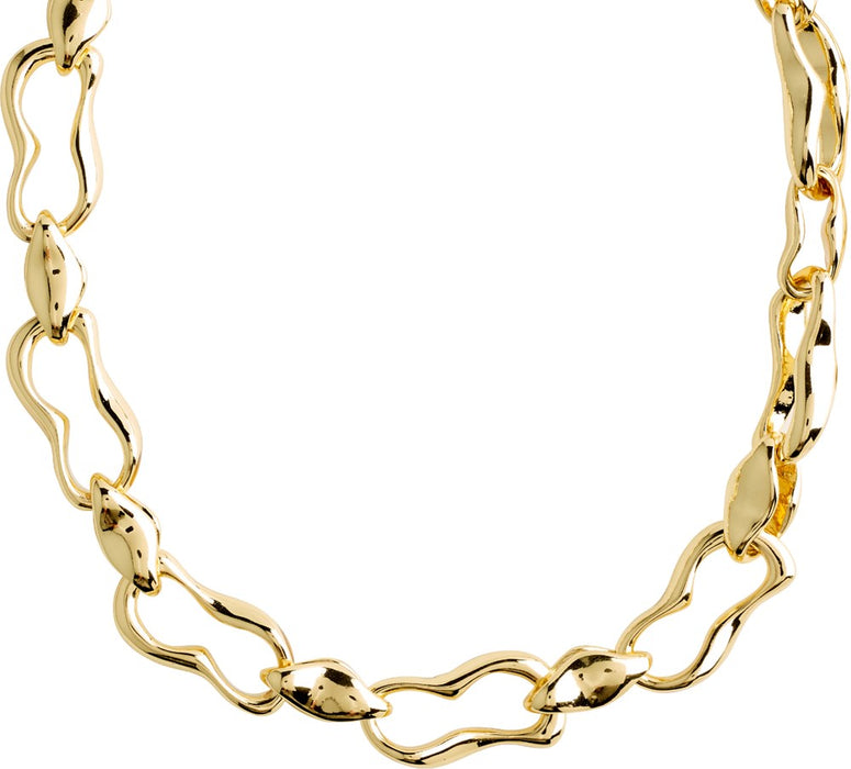 Wave Recycled Necklace - Gold Plated