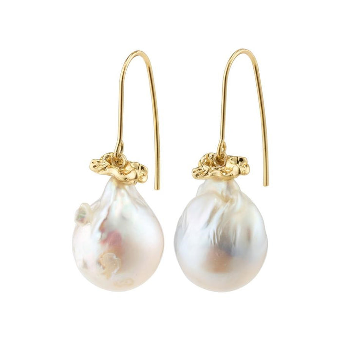 Precious Earrings - Gold Plated - White