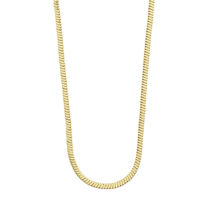 Ecstatic Square Snake Chain Necklace - Gold Plated