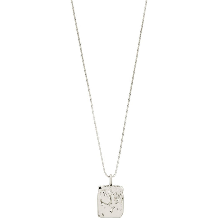 Kindness Recycled Square Coin Necklace - Silver Plated