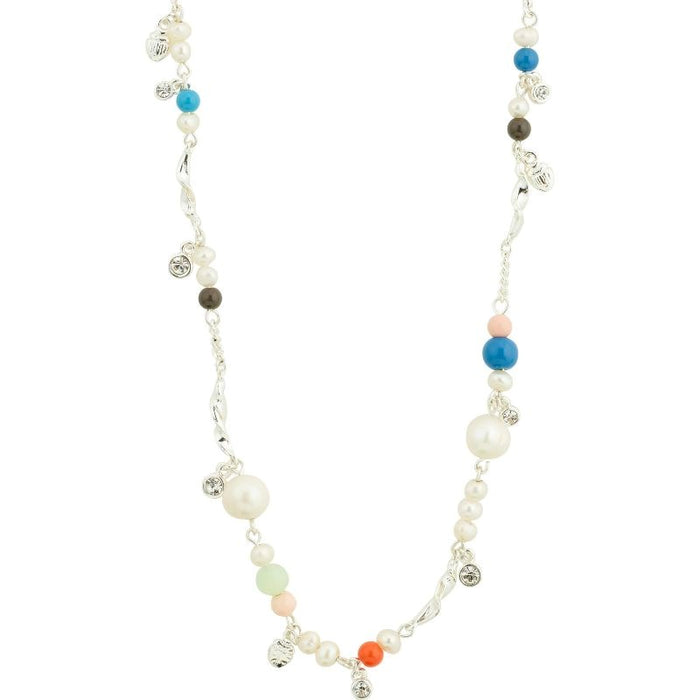 Care Crystal And Freshwaterpearl Necklace - Silver Plated