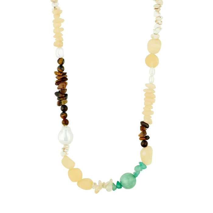 Cloud Necklace Multi-Coloured - Gold Plated