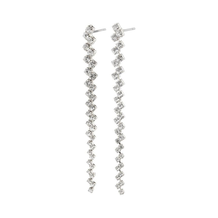 Belief Earrings - Silver Plated - Crystal