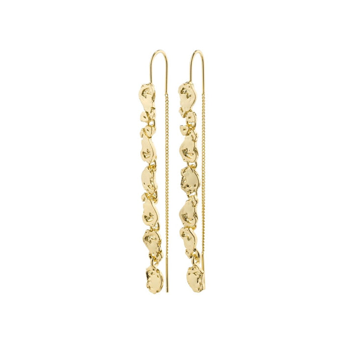 Thankful Long Chain Earrings - Gold Plated