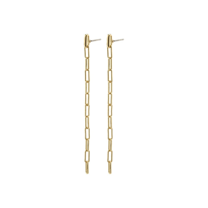 Thilde Long Chain Earrings - Gold Plated