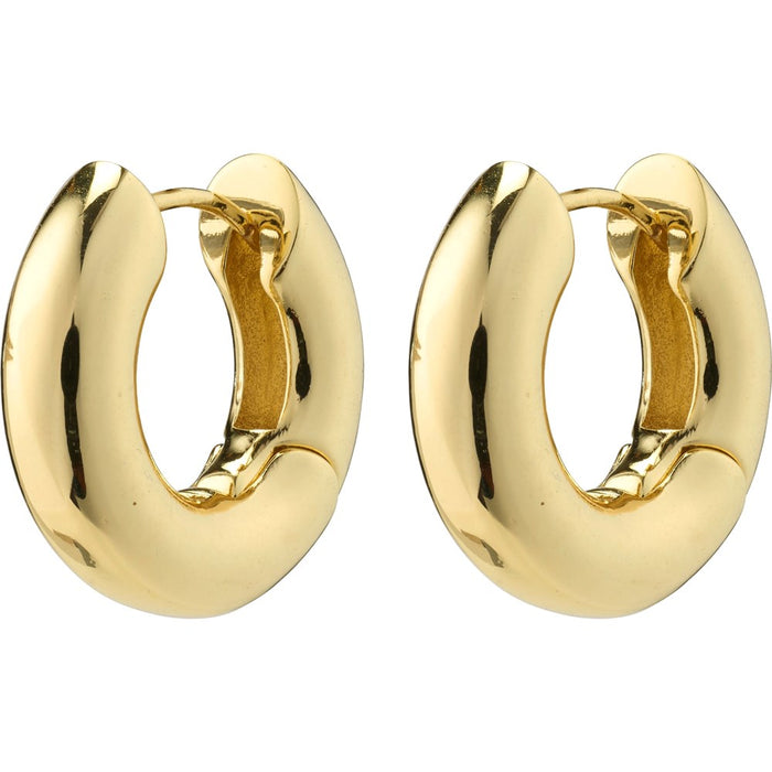 Aica Recycled Chunky Hoop Earrings - Gold Plated