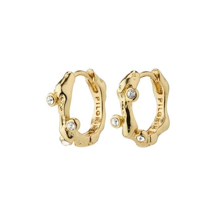 Urszula Recycled Crystal Hoop Earrings - Gold Plated