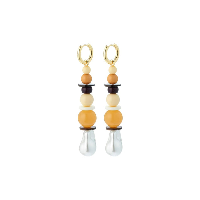 Naila Earrings Multi-Coloured - Gold Plated