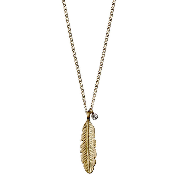 Lauren Pi Necklace - Gold Plated - Crystal