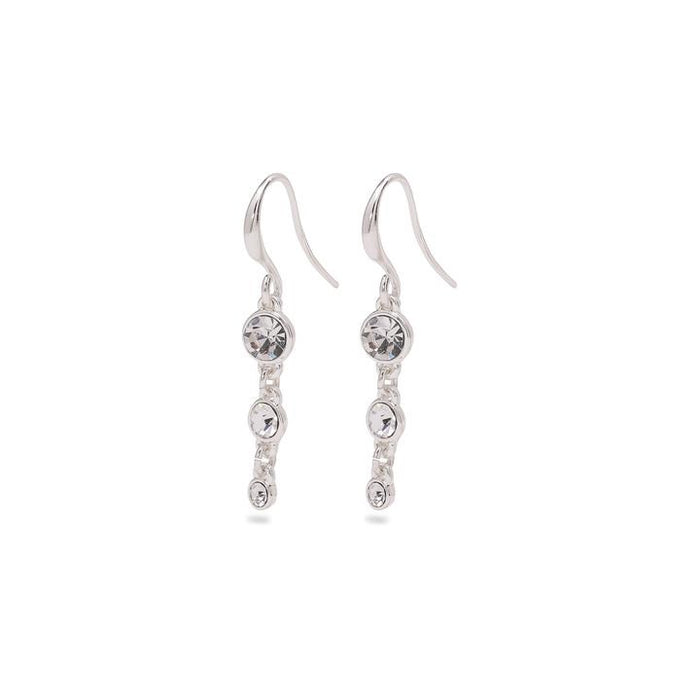 Lucia Pi Earrings - Silver Plated - Long