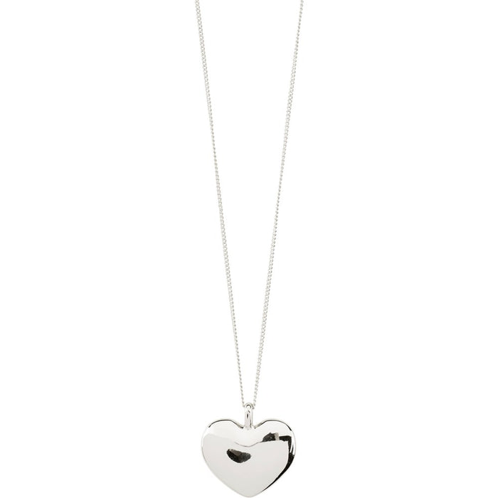 Sophia Recycled Heart Pendant Necklace - Silver Plated