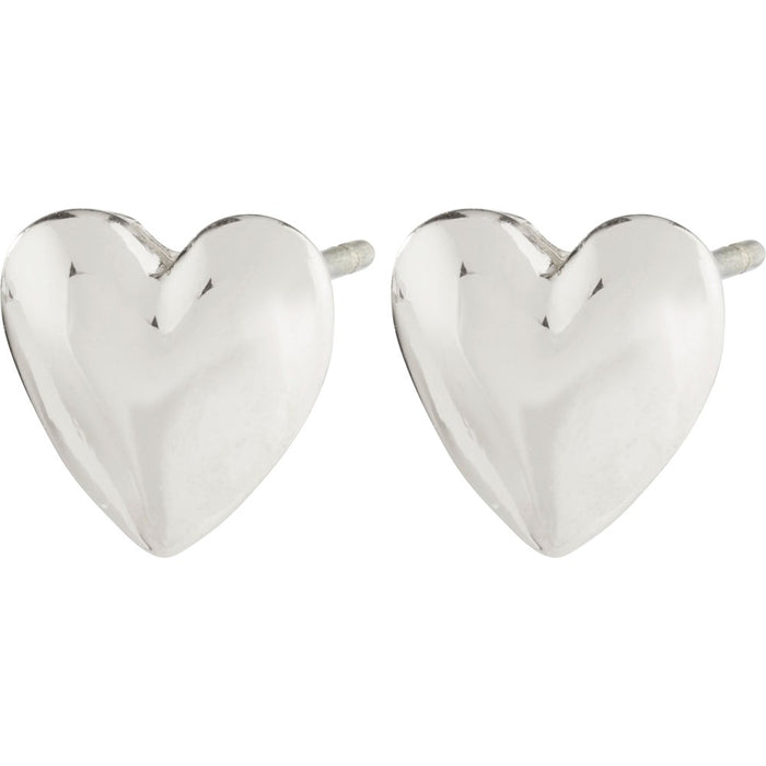 Sophia Recycled Heart Earrings - Silver Plated