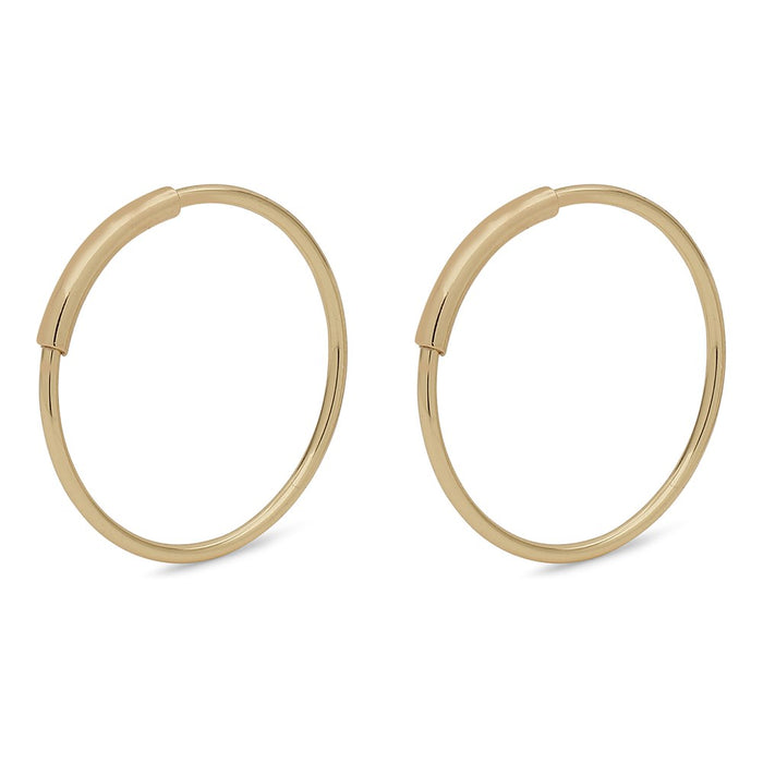 Raquel Pi Hoops - Silver Plated 25mm