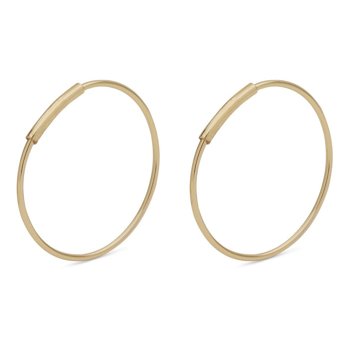 Raquel Pi Hoops - Gold Plated 18mm