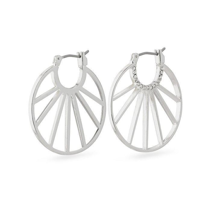 Cassie Pi Earrings - Half - Silver Plated - Half Circle