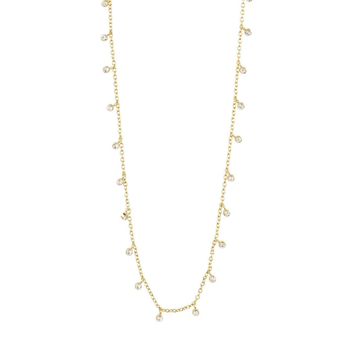 Maja Crystal Multi Drops Necklace - Gold Plated