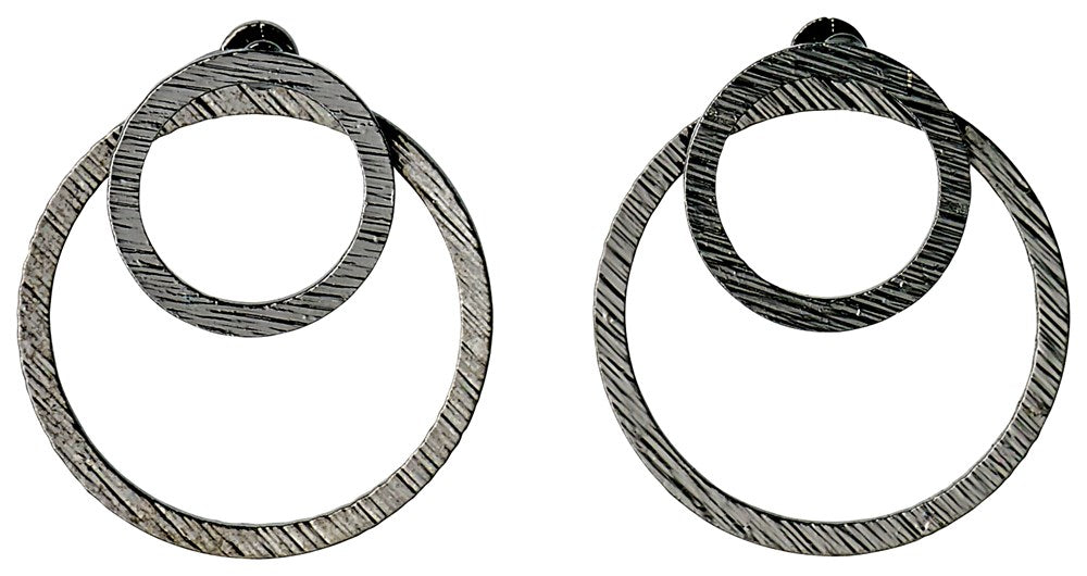 Zooey Pi Earrings - Hematite Color