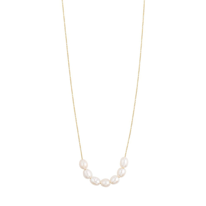 Chloe Necklace - Gold Plated - White