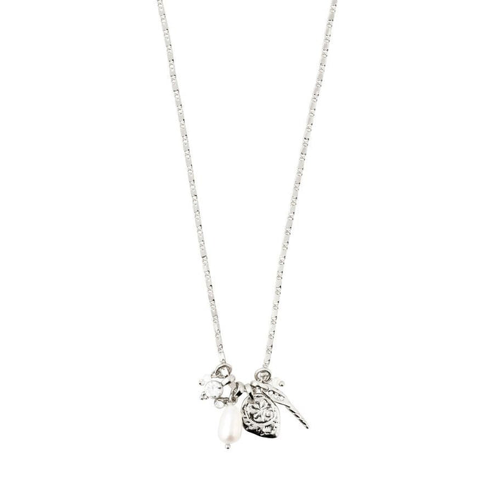 Morgan Necklace - Silver Plated White