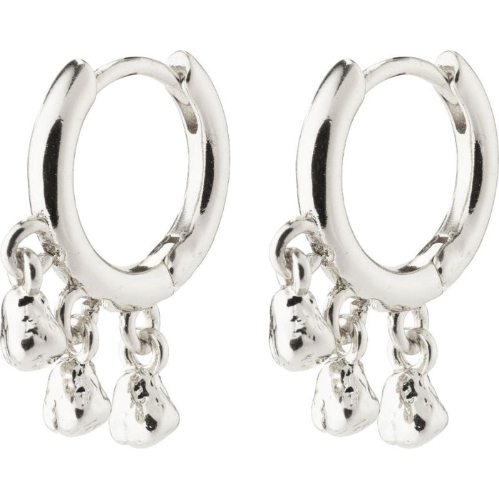 Hallie Hoop Earrings - Silver Plated