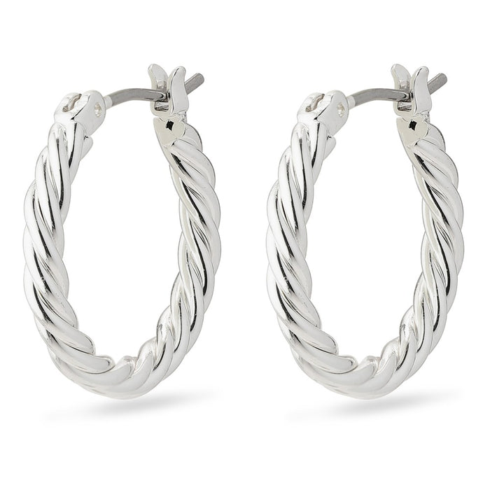 Cece Pi Hoops - Silver Plated