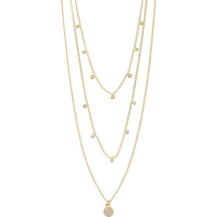 Chayenne Recycled Crystal Necklace - Gold Plated