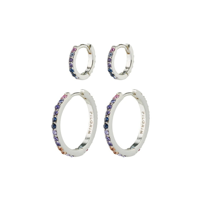 Reign Recycled Hoops 2-In-One Set - Silver Plated