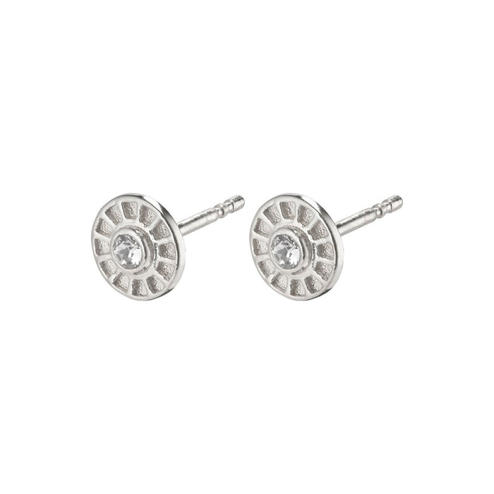 Fia Earrings - Silver Plated - Crystal