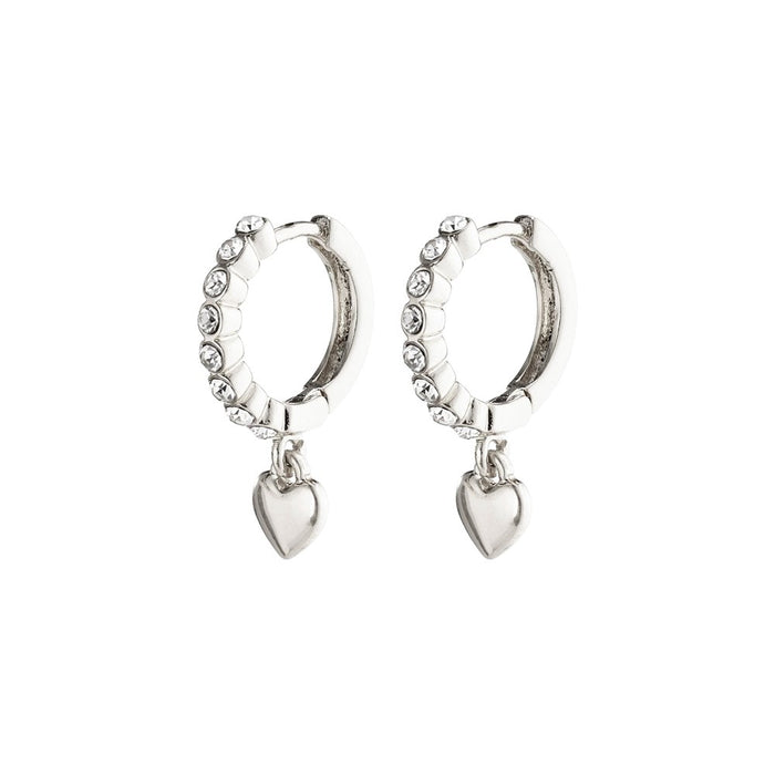 Sophia Earrings - Silver Plated - Crystal